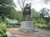 At-historic-Morristown-near statue-of-George-Washington